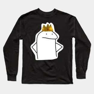 Stickman with a golden crown Long Sleeve T-Shirt